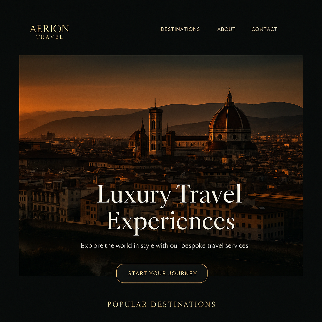 Aerion Travel — Luxury Travel Website