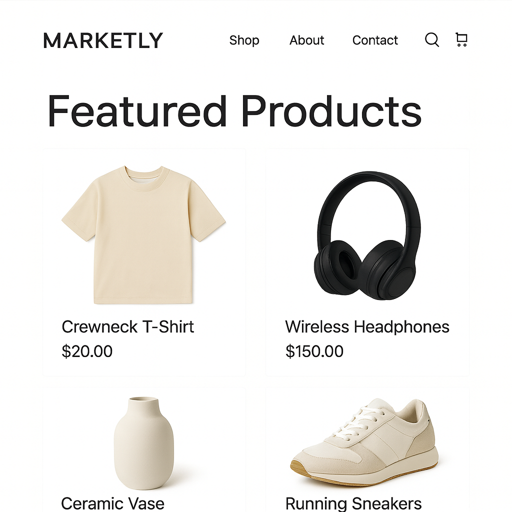 Marketly — Modern E-commerce Storefront