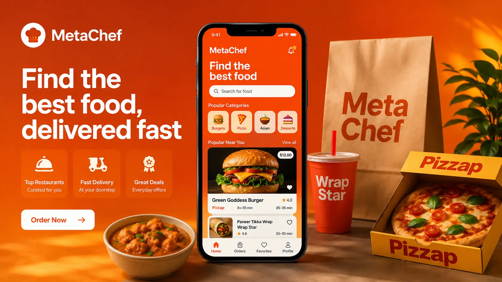 MetaChef — Food Delivery & Restaurant Branding